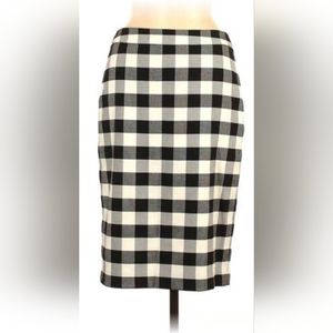 WhoWhatWear long skirt. Size 12. Checkard black and white.